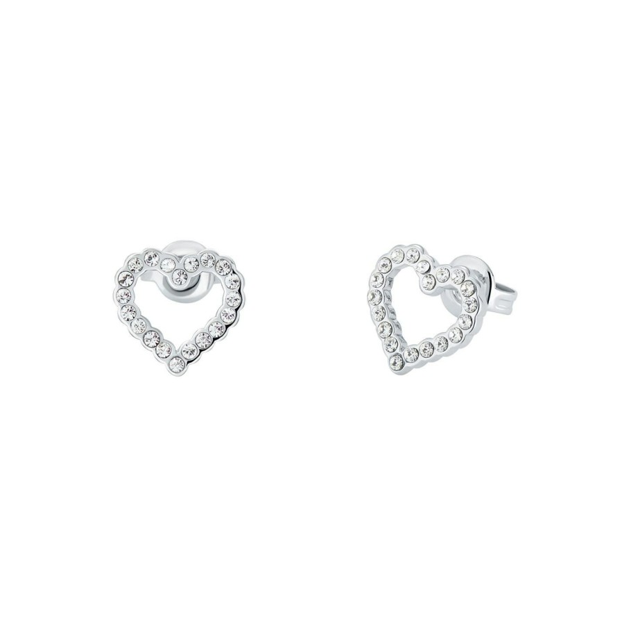 Accessories Ted Baker | Ted Baker Leenah Linked Hearts Stud Earrings For Earrings Colour Silver/Crystal