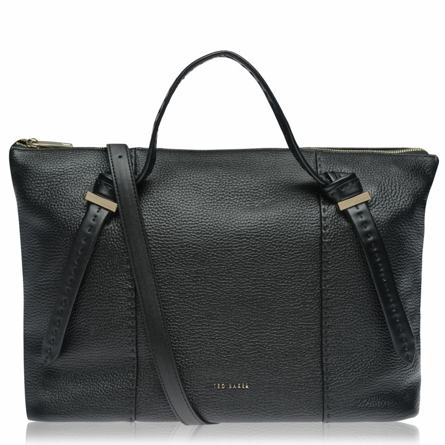 Bags & Luggage Ted Baker | Ted Baker Ted Oellie Soft Leather Tote Bag For Handbags Colour Black