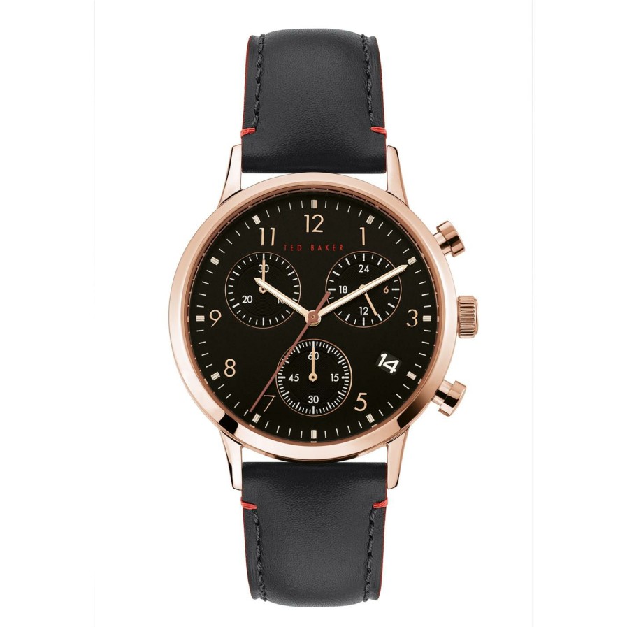 Accessories Ted Baker | Ted Baker Ted Baker Cosmopolitan Watch Mens For Men'S Watches Colour Black/Rose Gold