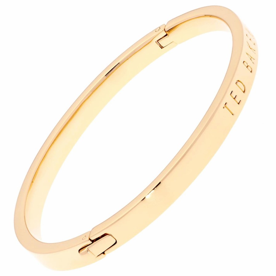 Accessories Ted Baker | Ted Baker Clemina Hinge Bangle For Women'S Accessories Colour Gold