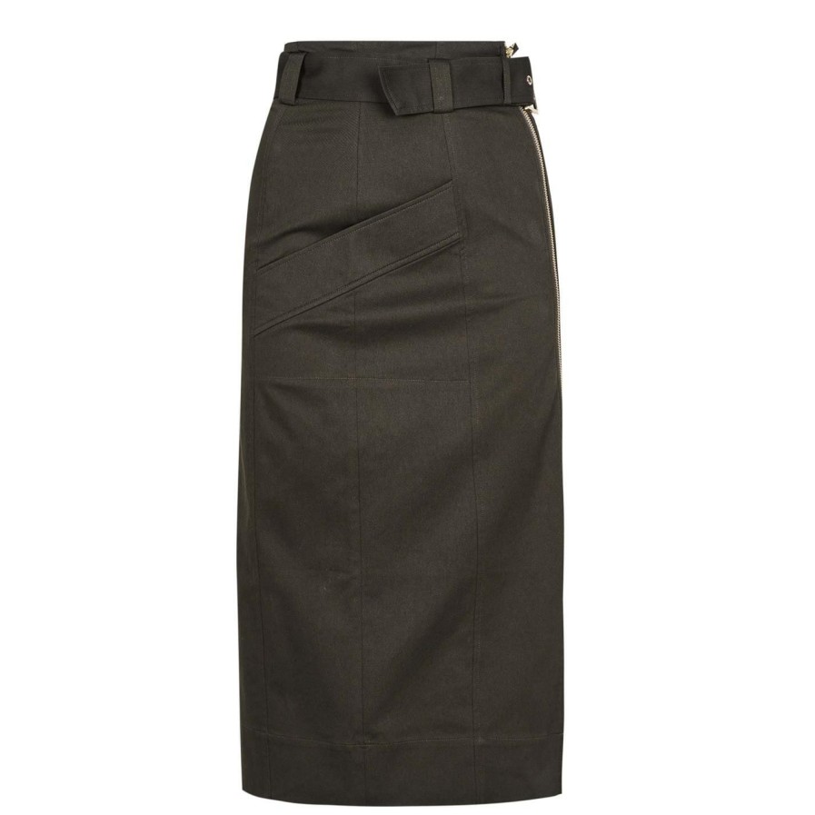 Women Ted Baker | Ted Baker Janiis Midi Skirt For Skirts Colour Brown