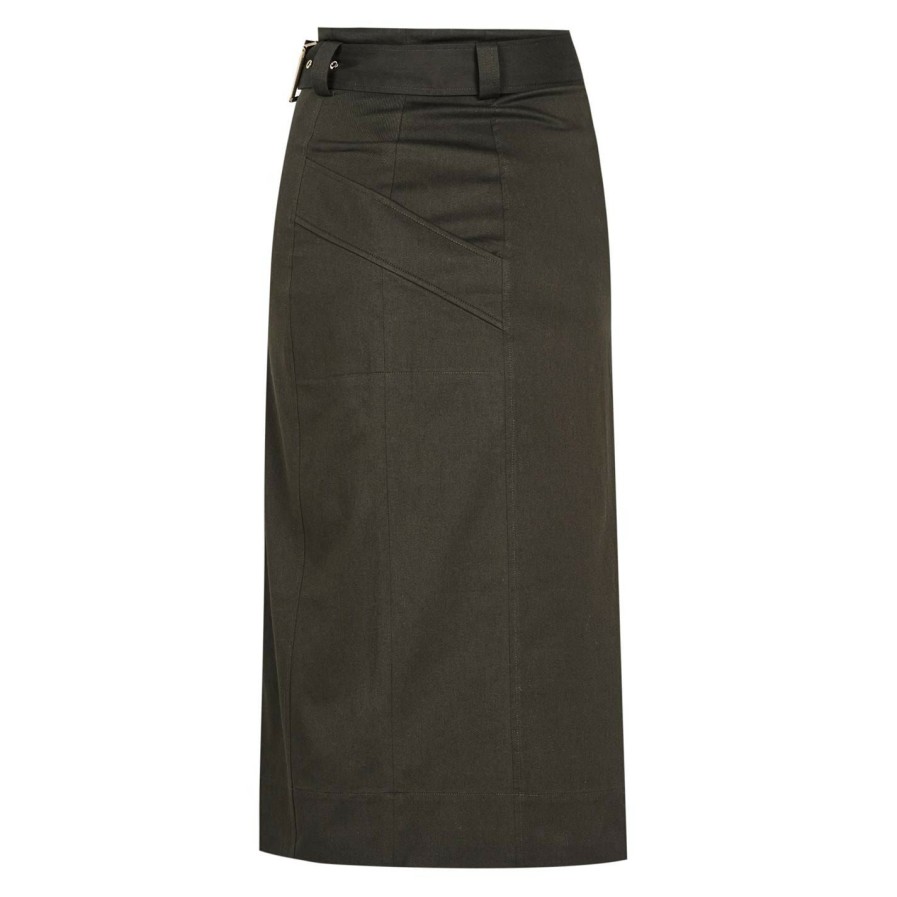 Women Ted Baker | Ted Baker Janiis Midi Skirt For Skirts Colour Brown