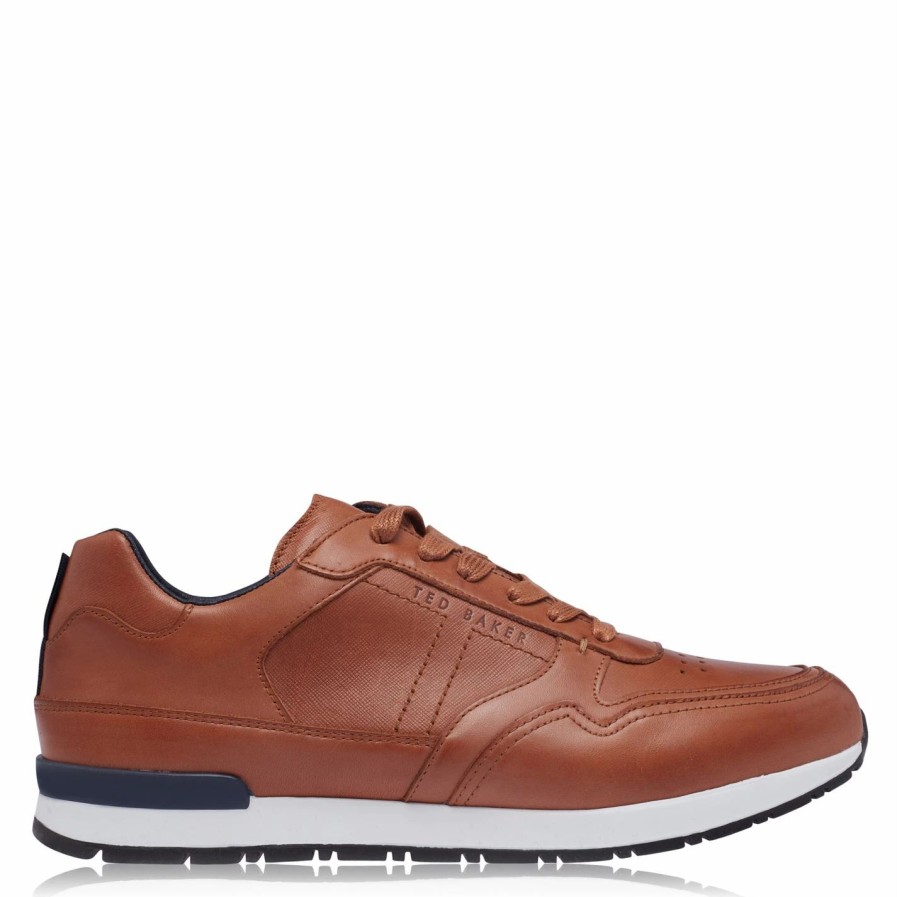 Shoes & Boots Ted Baker | Ted Baker Flowel Court Trainers For Men'S Trainers Colour Tan