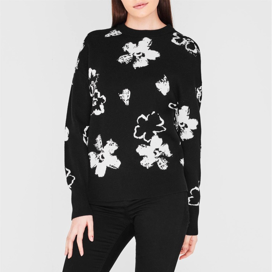 Women Ted Baker | Ted Baker Wionna Sweater For Knitwear Colour Dark Blue