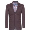 Men Ted Baker | Ted Baker Flannel Jacket For Big & Tall Suit Jackets Colour Red