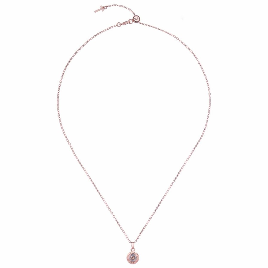 Accessories Ted Baker | Ted Baker Elvina Mini Button Pendant For Necklaces Colour Rose/Silv Glitter