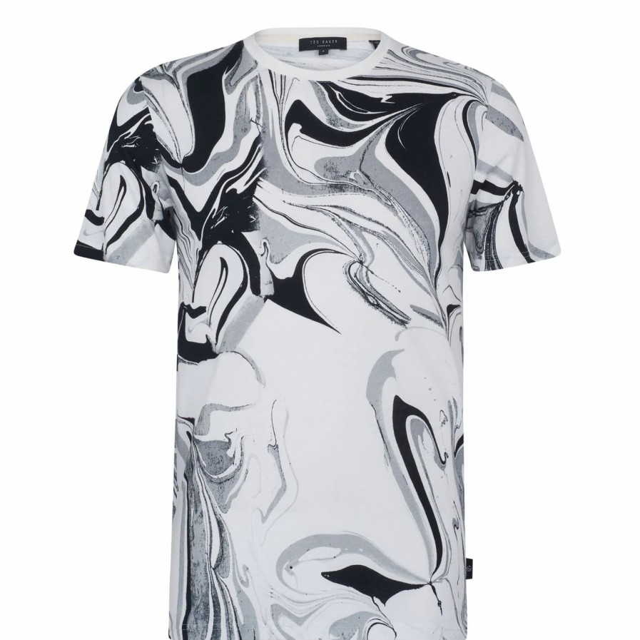 Men Ted Baker | Ted Baker Brasier Tee For T-Shirts Colour Grey