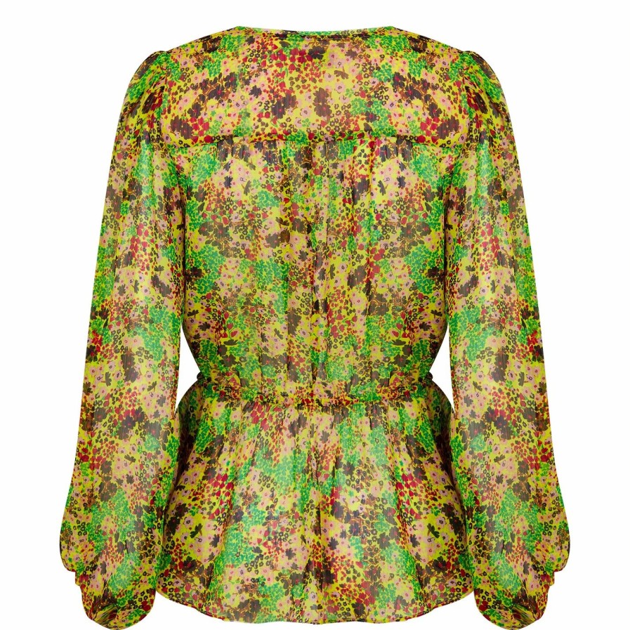 Women Ted Baker | Ted Baker Elainah Blouse For Blouses & Shirts Colour Lt Yellow