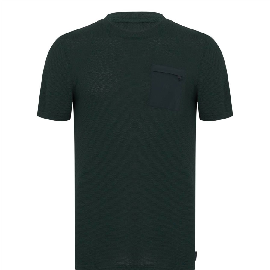 Men Ted Baker | Ted Baker Homework T Shirt For T-Shirts Colour Dark Green