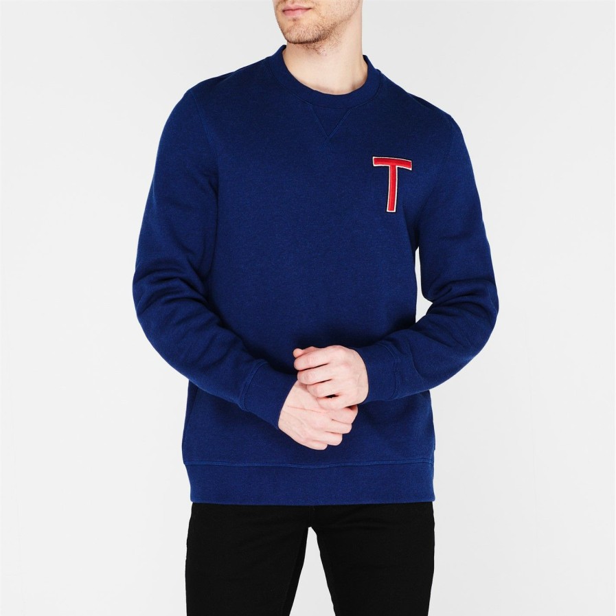 Men Ted Baker | Ted Baker Welloe Sweatshirt For Big & Tall Colour Navy