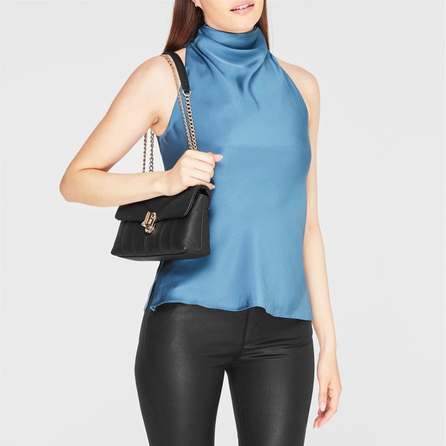 Women Ted Baker | Ted Baker Jadis Cowl Sleeveless Top For Tops Colour Mid Blue