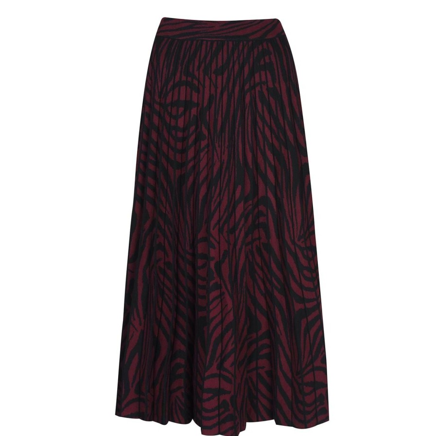 Women Ted Baker | Ted Baker Viviynn Skirt For Skirts Colour Oxblood