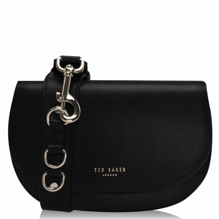 Bags & Luggage Ted Baker | Ted Baker Equenia Small Foldover Xbody Bag For Handbags Colour Black