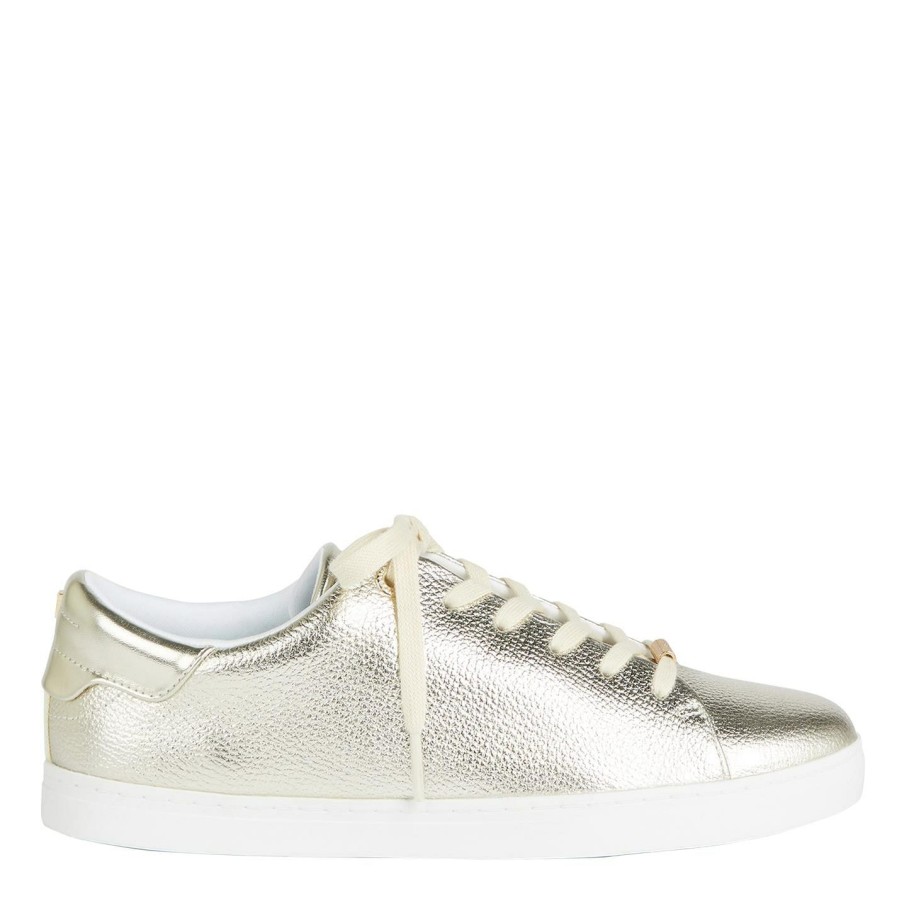 Shoes & Boots Ted Baker | Ted Baker Ellizah Trainers For Women'S Trainers Colour Gold