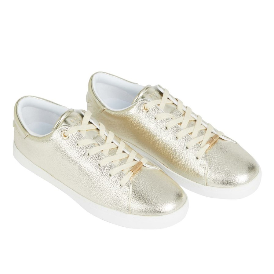 Shoes & Boots Ted Baker | Ted Baker Ellizah Trainers For Women'S Trainers Colour Gold