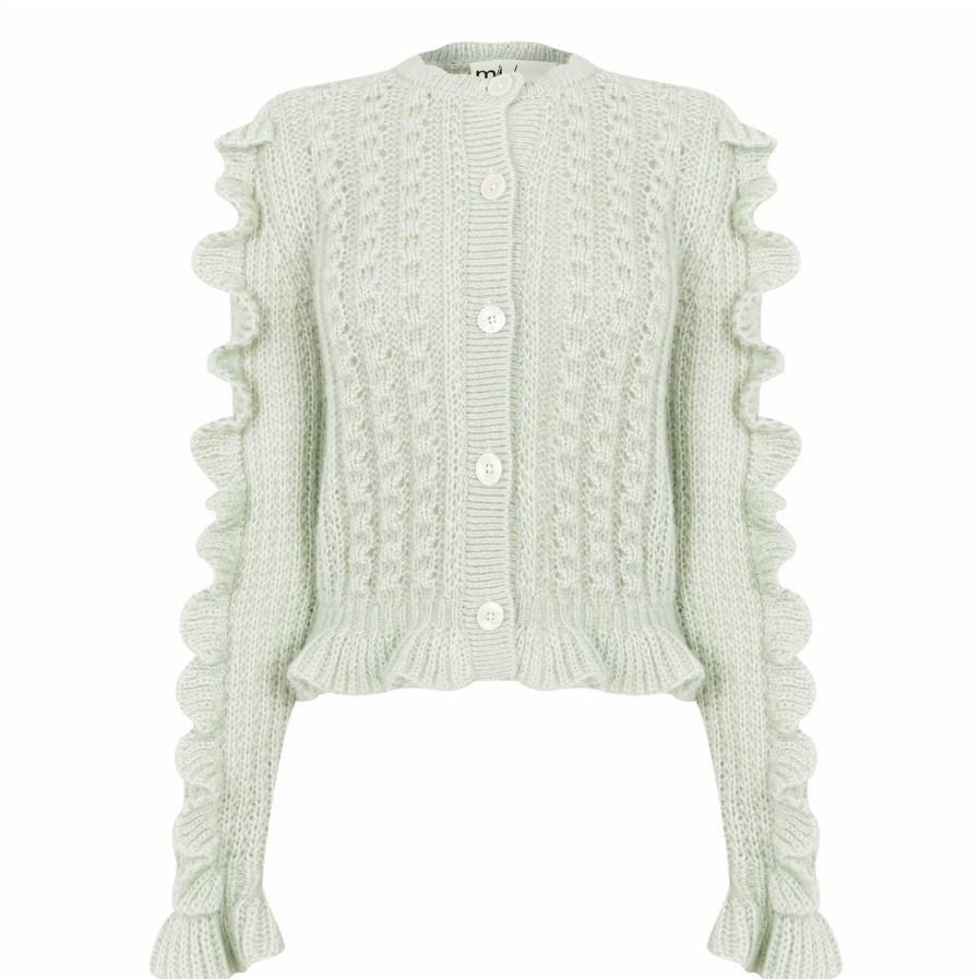 Women Ted Baker | Ted Baker Lotter Bobble Jumper For Knitwear Colour Mint