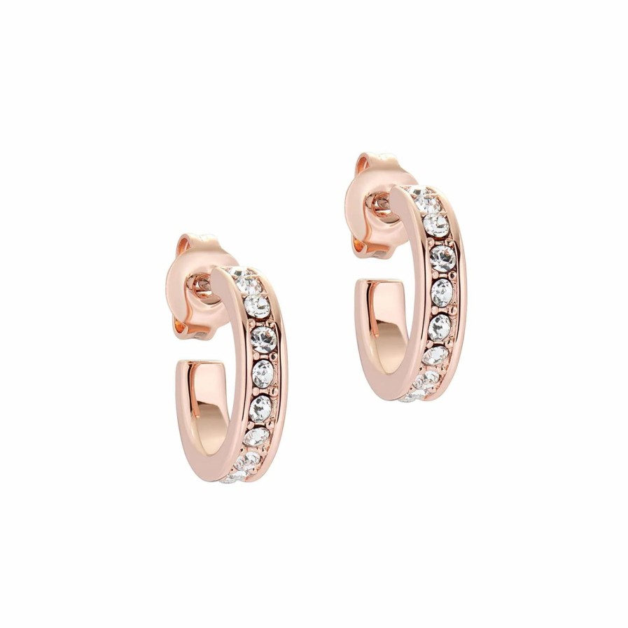 Accessories Ted Baker | Ted Baker Seenita Crystal Huggie Earrings For Earrings Colour Rose Gold