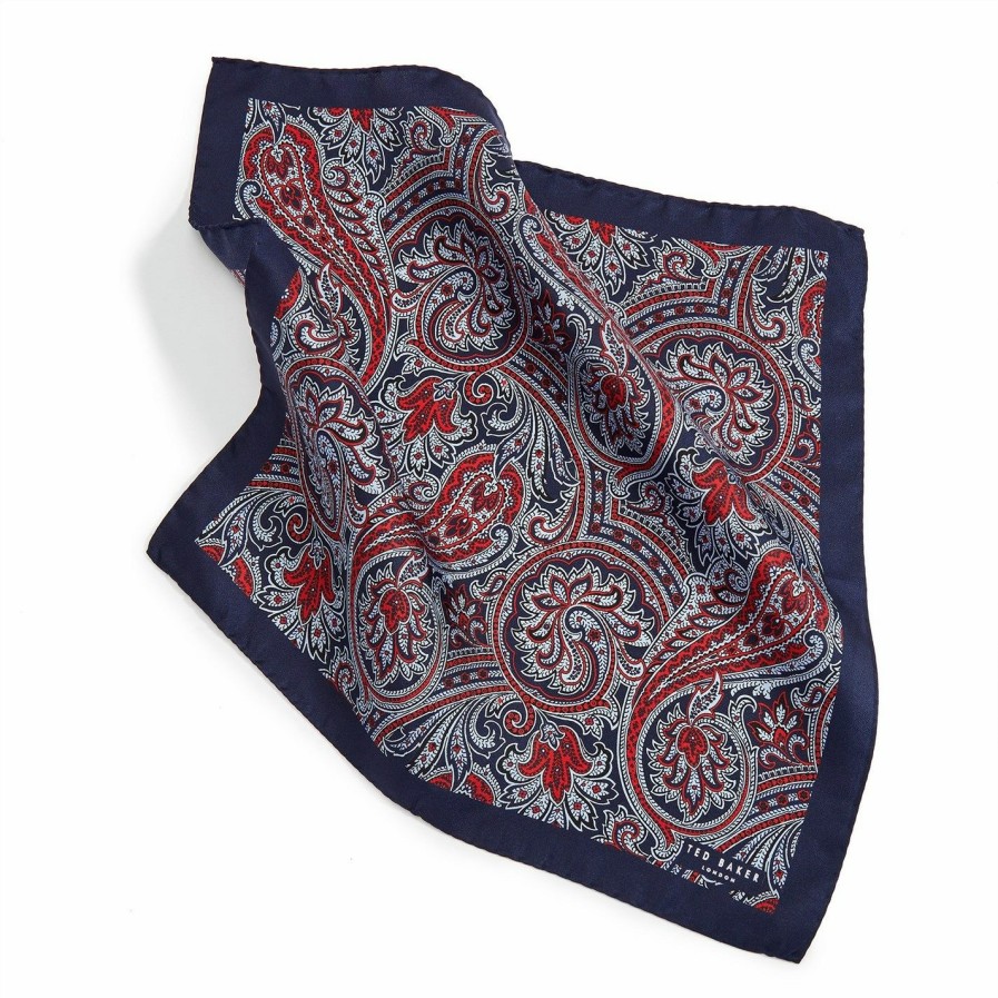 Accessories Ted Baker | Ted Baker Ted Baker Pocket Square Mens For Handkerchiefs Colour Red