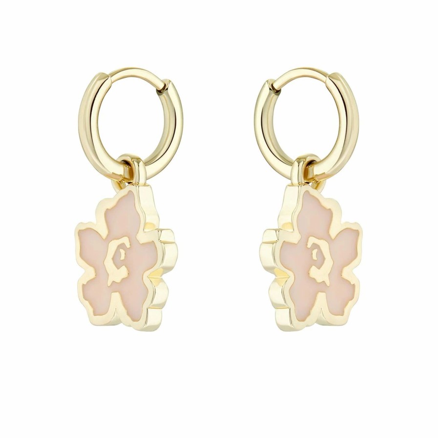 Accessories Ted Baker | Ted Baker Larli Lillifora Huggie Earring For Earrings Colour Gold/Pink