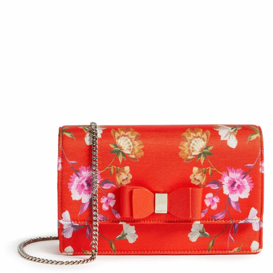 Bags & Luggage Ted Baker | Ted Baker Ted Oe Bow Eve Bag Ld99 For Handbags Colour Brt Orange