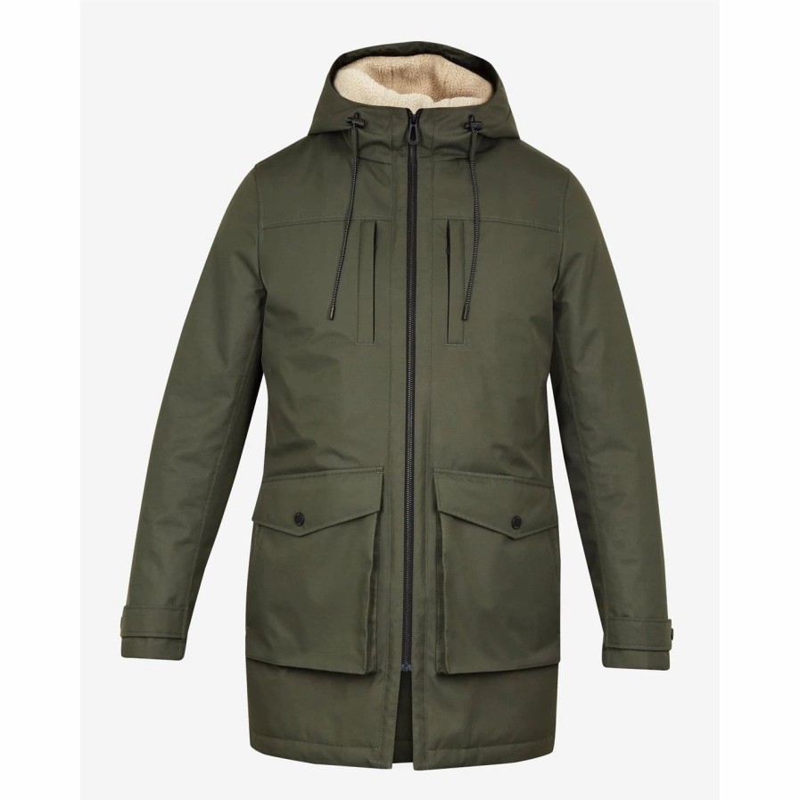 Men Ted Baker | Ted Baker Ted Vinny Gilet Sn14 For Big & Tall Coats & Jackets Colour Green