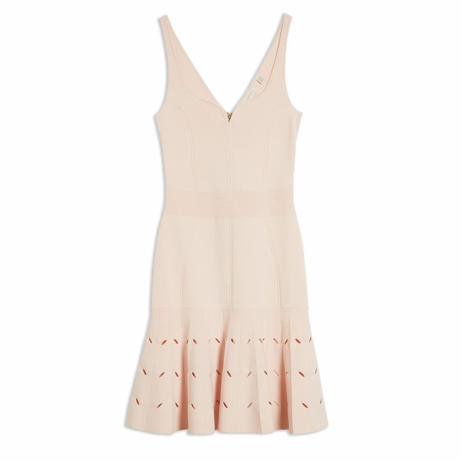 Women Ted Baker | Ted Baker Ambyr Dress For Wedding Guest Dresses Colour Light Pink