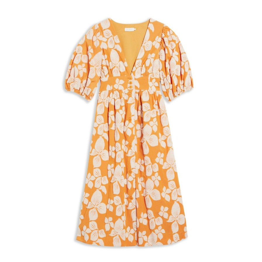 Women Ted Baker | Ted Baker Cinthy Dress For Dresses Colour Dark Orange