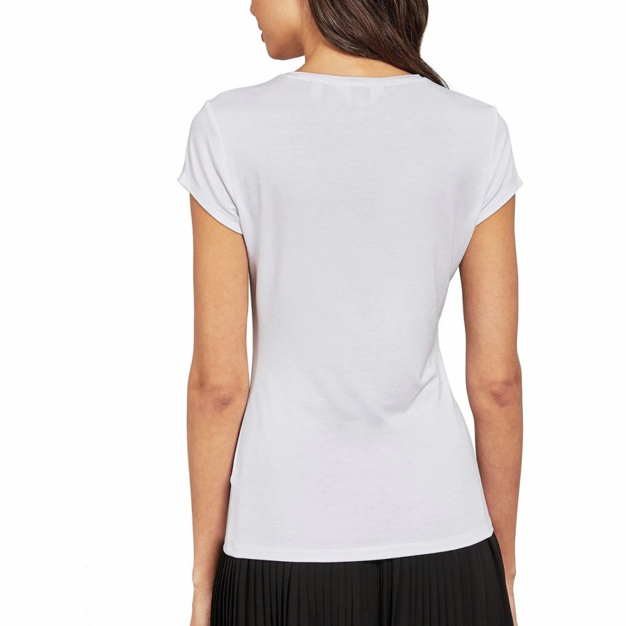 Women Ted Baker | Ted Baker Calmin T Shirt For Tops Colour White