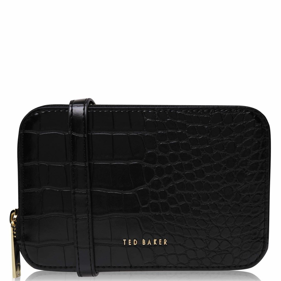 Bags & Luggage Ted Baker | Ted Baker Double Zip Stina Camera Bag For Handbags Colour Black