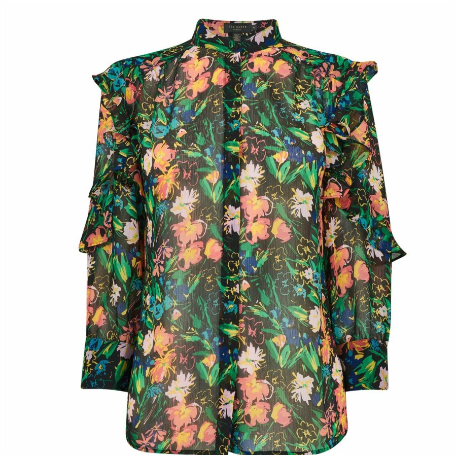 Women Ted Baker | Ted Baker Carita Blouse For Blouses & Shirts Colour Black