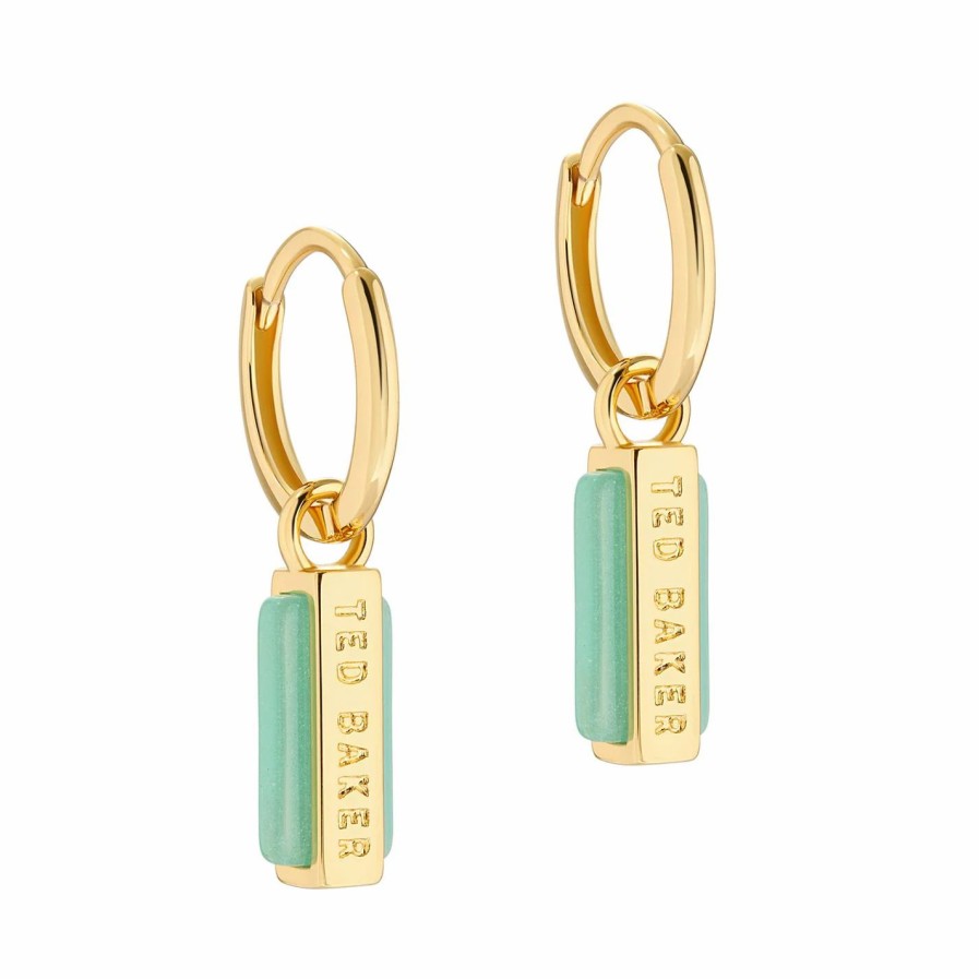 Accessories Ted Baker | Ted Baker Gwennie Gem Bar Huggie Earring For Earrings Colour Gold/Amazonite