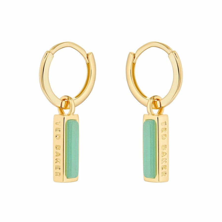 Accessories Ted Baker | Ted Baker Gwennie Gem Bar Huggie Earring For Earrings Colour Gold/Amazonite