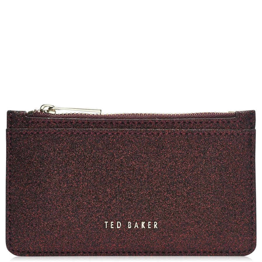 Bags & Luggage Ted Baker | Ted Baker Ted Baker Shanaar Glitter Card Holder Womens For Purses Colour Dp-Purple