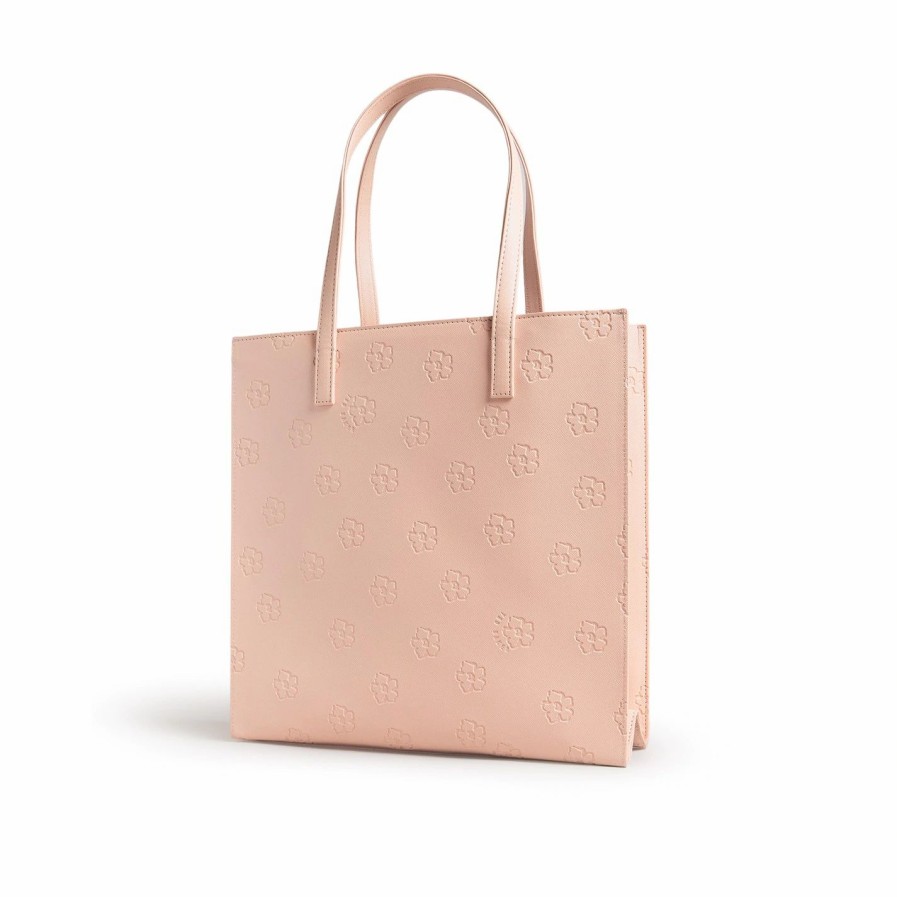 Bags & Luggage Ted Baker | Ted Baker Florcon Flower Tote Bag For Handbags Colour Dusky Pink