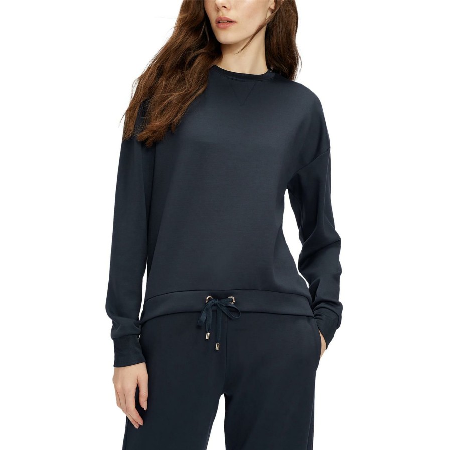 Women Ted Baker | Ted Baker Mialou Sweater For Hoodies And Sweatshirts Colour Navy