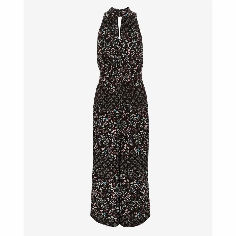 Women Ted Baker | Ted Baker Marcila Wide Leg Jumpsuit For Playsuits & Jumpsuits Colour Black