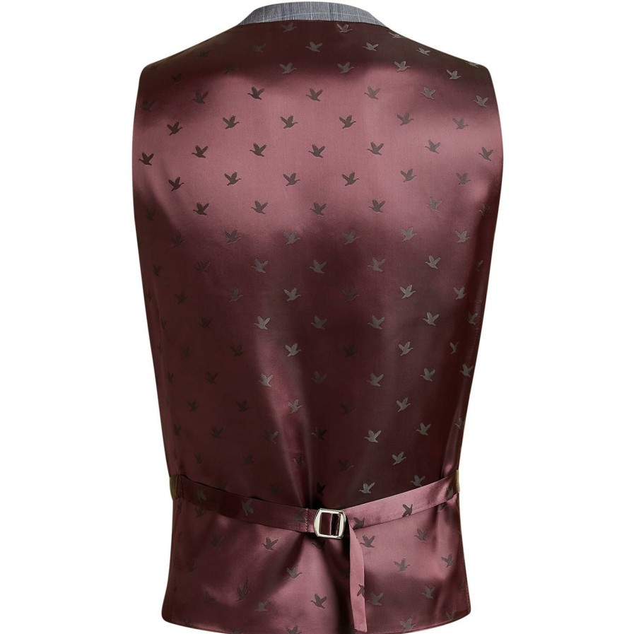 Men Ted Baker | Ted Baker Flyy Waistcoat For Big & Tall Waistcoats Colour Lilac