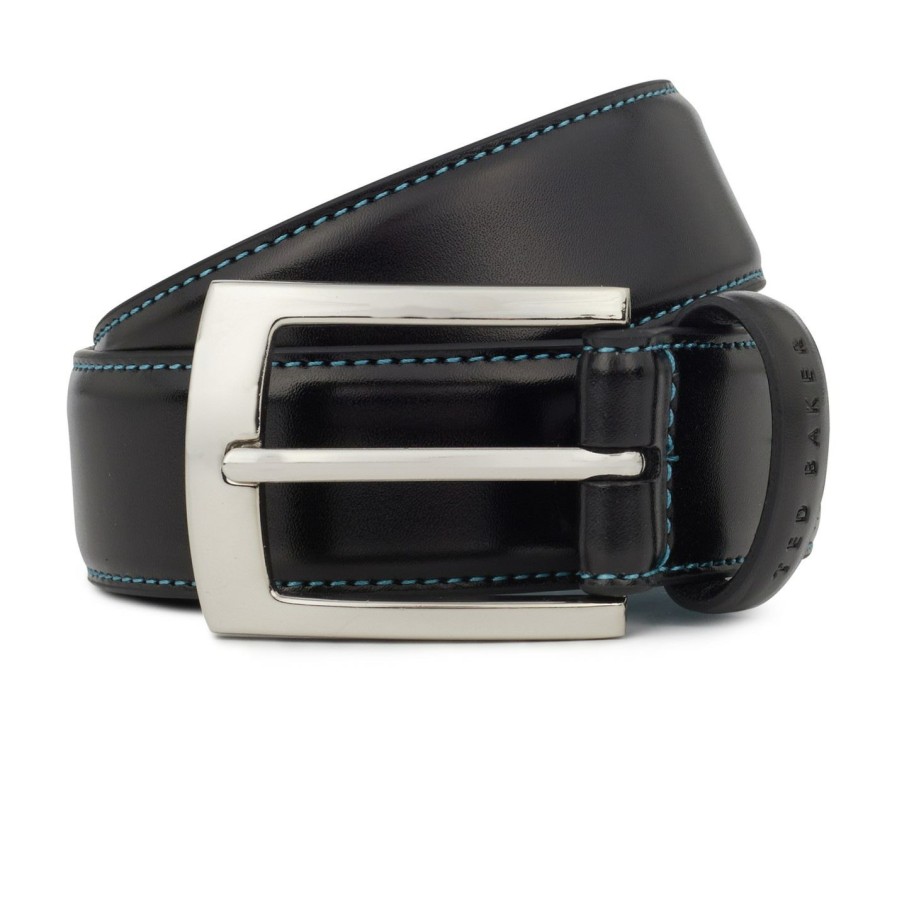 Accessories Ted Baker | Ted Baker Ted Baker Warple Leather Belt Mens For Men'S Belts Colour Black