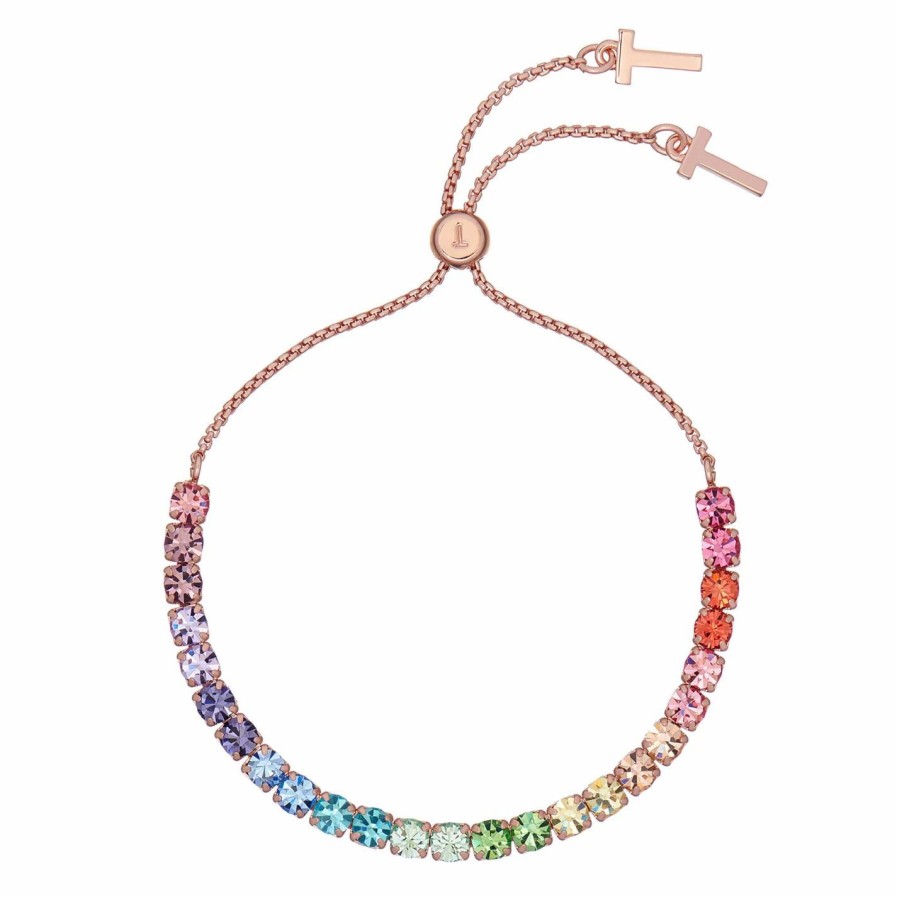 Accessories Ted Baker | Ted Baker Melrah Icon Crystal Bracelet For Bracelets & Bangles Colour Rose Gold/Rainb