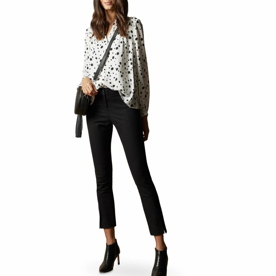 Women Ted Baker | Ted Baker Ted Baker Polka Dot Blouse Womens For Blouses & Shirts Colour White