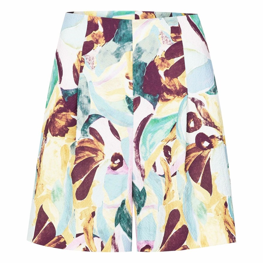 Women Ted Baker | Ted Baker Ted Baker Quinzz Pleated Shorts Womens For Tracksuit Bottoms Colour Pl-Green