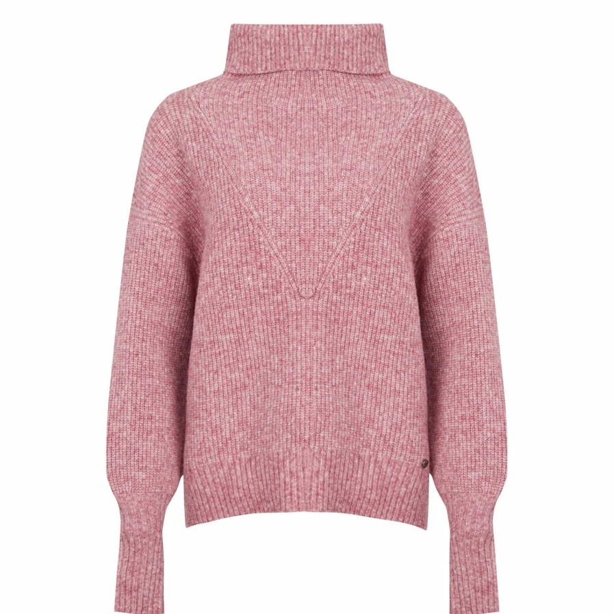 Women Ted Baker | Ted Baker Ted Cchloe Hn Knit Ld31 For Knitwear Colour Pl-Pink