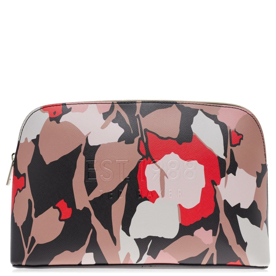 Bags & Luggage Ted Baker | Ted Baker Mellaa Flood Saffiano Deboss Washbag For Makeup Cases & Washbags Colour Black