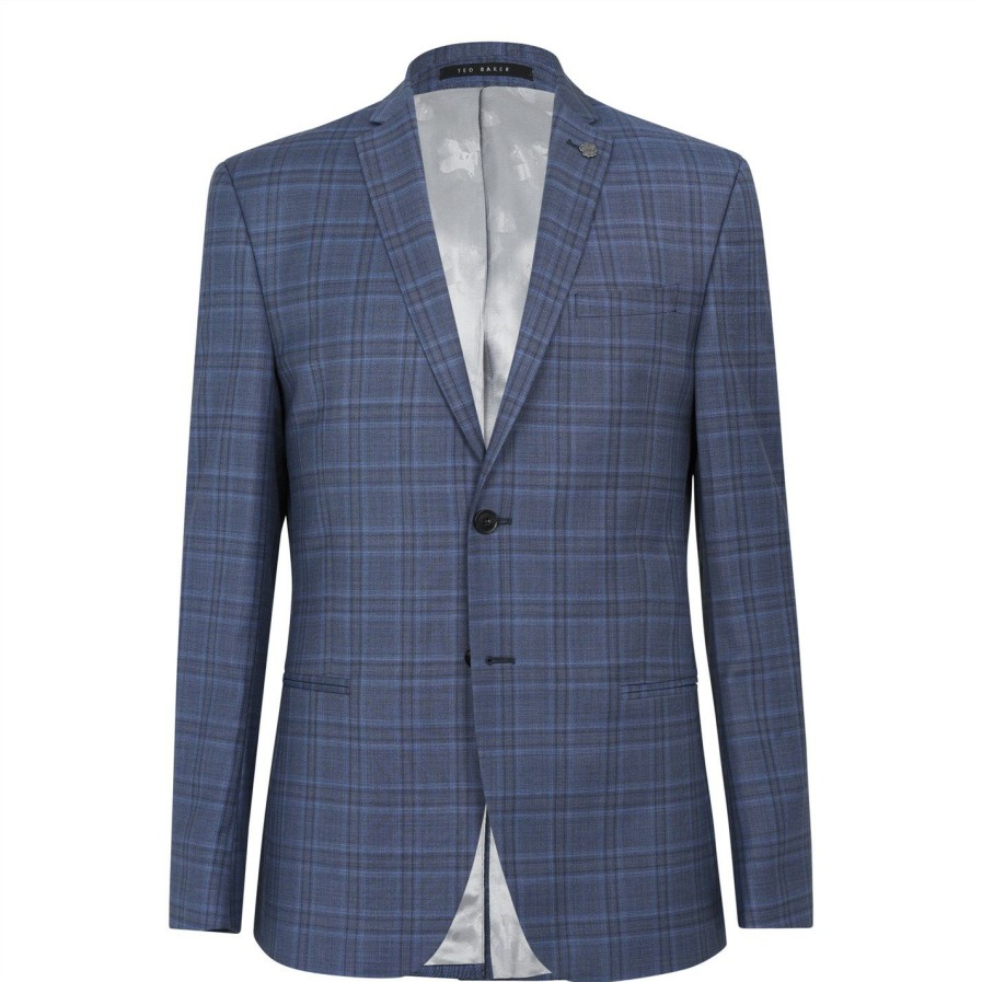 Men Ted Baker | Ted Baker Bollijs Slim Fit Suit Jacket For Complete Suits Colour Blue