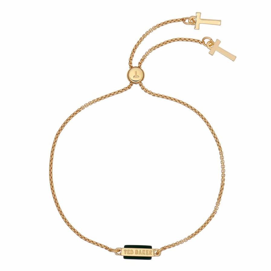 Accessories Ted Baker | Ted Baker Glorii Gem Bar Bracelet For Bracelets & Bangles Colour Gold/Black Agat