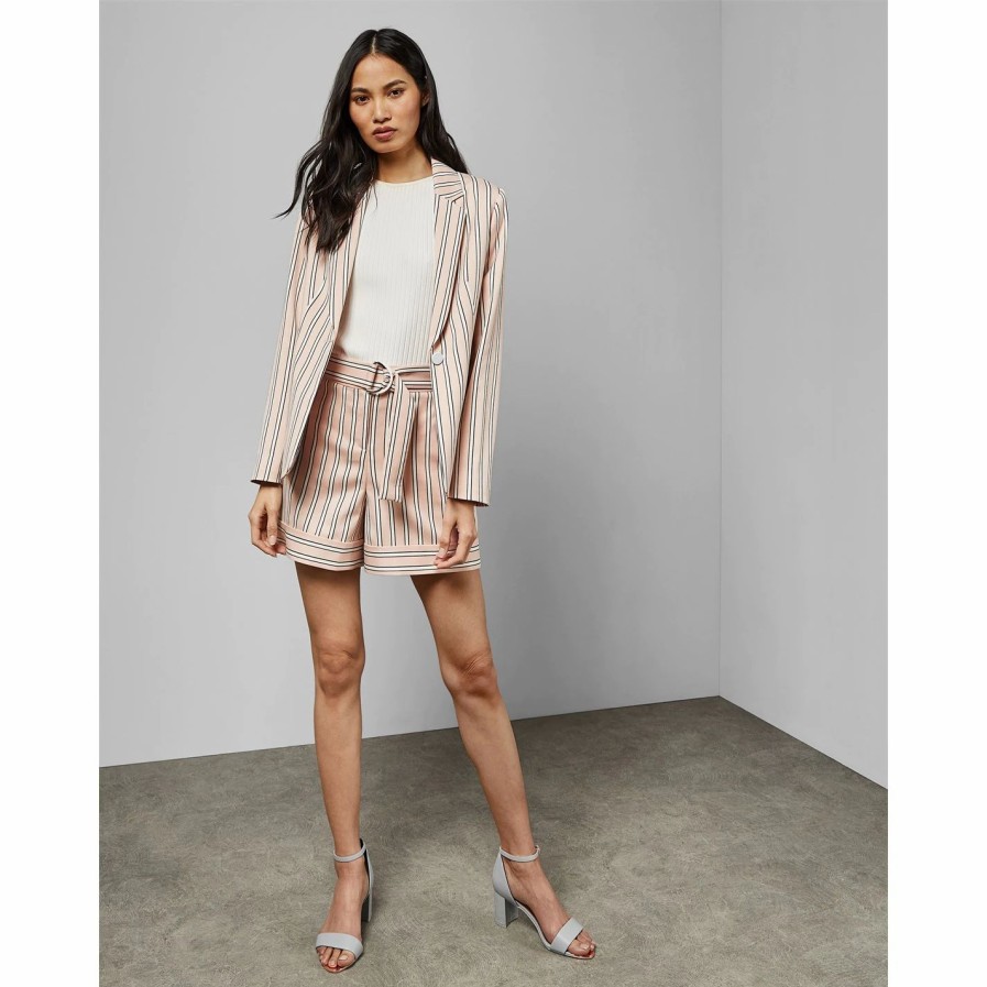 Women Ted Baker | Ted Baker Betia Tailored Jacket For Coats & Jackets Colour Light Pink