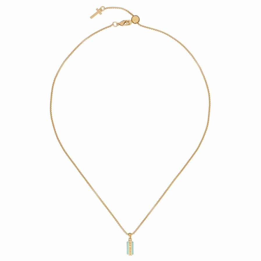 Accessories Ted Baker | Ted Baker Gianni Gem Bar Pendant For Necklaces Colour Gold/Amazonite