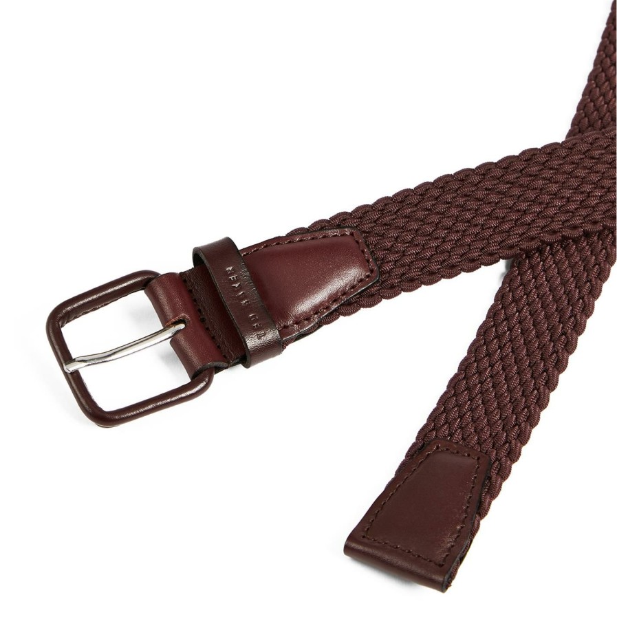 Accessories Ted Baker | Ted Baker Ted Baker Albea Belt Mens For Men'S Belts Colour Oxblood