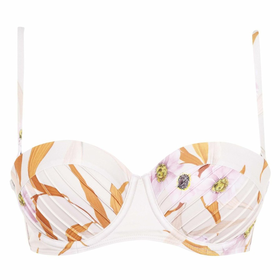 Women Ted Baker | Ted Baker Cabana Bikini Top For Bikinis Colour Lt Pink