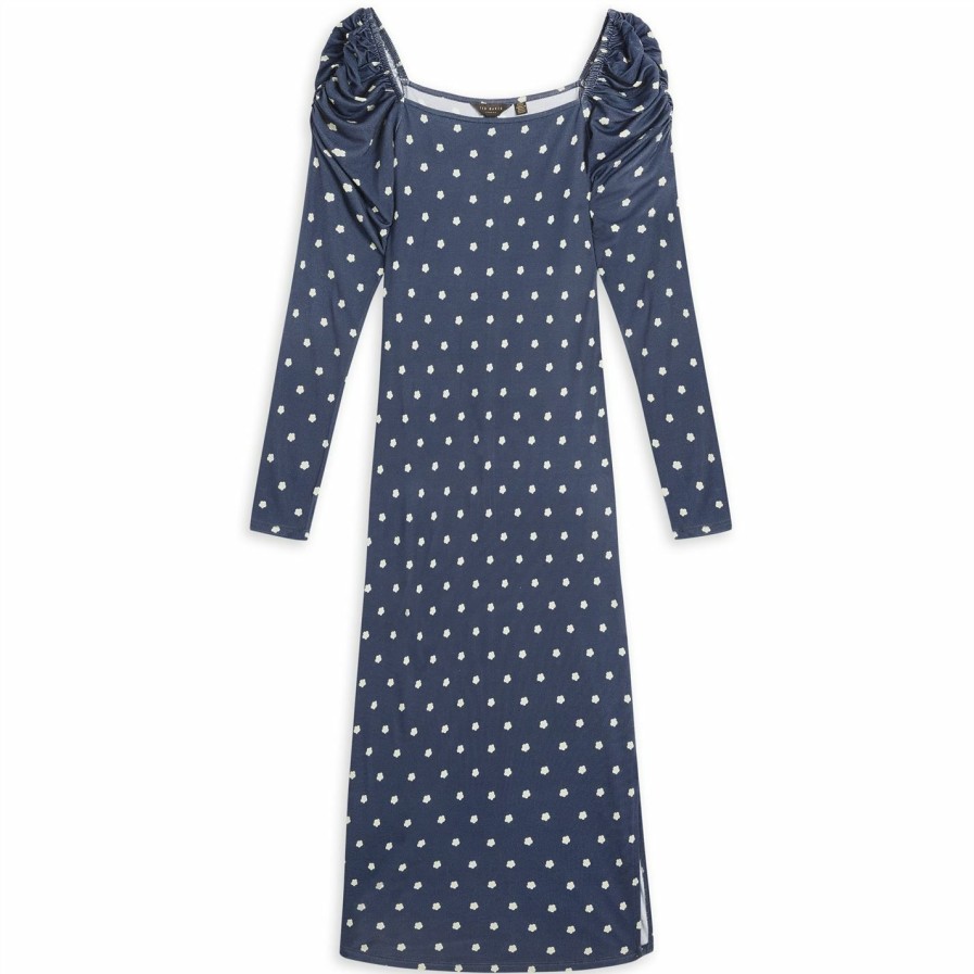 Women Ted Baker | Ted Baker Meegwin Dress For Dresses Colour Dk-Blue